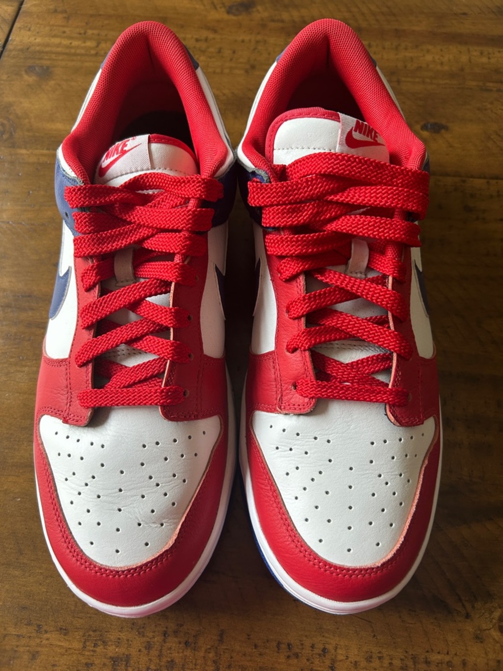 Nike Men's Red White Navy Athletic Sneakers Sz 14 - Picture 3 of 5